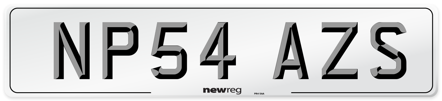 NP54 AZS Number Plate from New Reg
